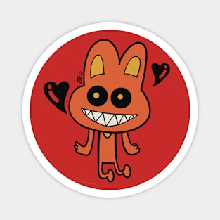 ORANGE CAT IN LOVE Magnet